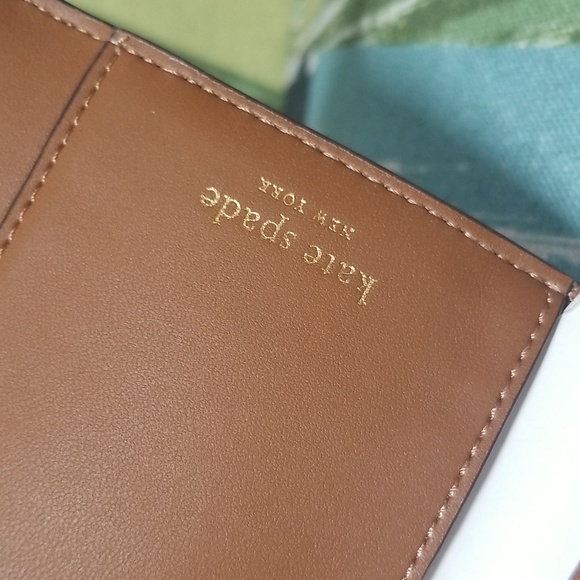 Kate Spade New York Katy Textured Leather Bifold Wallet In Allspice(Mid Brown) - Picture 11 of 12